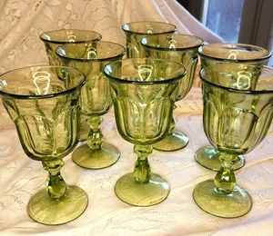 Set di 8 calici acqua avocado Heisey By Imperial Old Williamsburg Verde - Foto 1 di 11