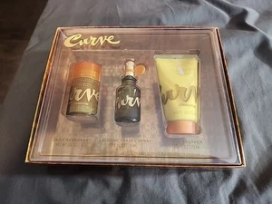 CURVE Mens Set 5 OZ Cologne Spr + 2.5 OZ Skin Soother + 1 OZ Deodorant - Picture 1 of 7