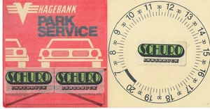 Alte Parkscheibe "Hagebank Parkservice Schuro Innsbruck" - Bild 1 von 1