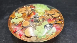 Gilde Dreamlight Glass Tealight Candle Holder Fall Gourds 4.7" Germany Handmade - Bild 1 von 8