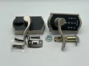 Schlage Touch Camelot Schloss mit Akzenthebel (Satin Nickel) FE695 CAM 619 Acc - Bild 1 von 3