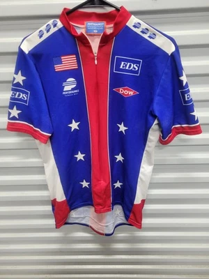 Equipo EE. UU. Ciclismo Manga Corta Skinsuit Hombres XXL Azul Bicicleta de Carretera Pista de Carreras De Colección Foto 1 de 2