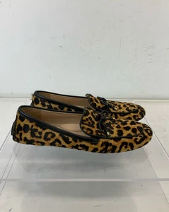 Stuart Weitzman Leopard Dyed Calf Hair Leather Loafers 6.5B - Picture 1 of 7