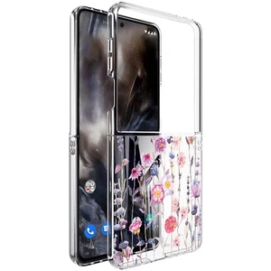 Funda de teléfono con flores transparentes para Samsung Galaxy Z Flip7 Flip6 5 4 3 cubierta a prueba de golpes - Imagen 1 de 19