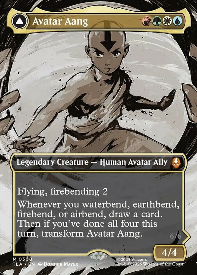 x1 Avatar Aang // Aang, Master of Elements - Borderless M MTG Avatar: The Last A - Image 1 of 1