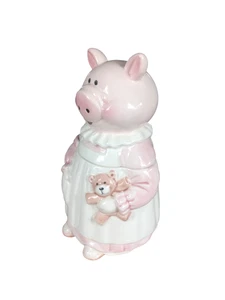 Vintage Ceramic Piggy with Bear Kitchen Canister-Unbranded - Bild 1 von 13