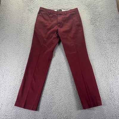 Calça Banana Republic Aiden Masculina 31x30 Algodão Vermelho Chino Slim Fit Stretch Career - Imagem 1 de 4