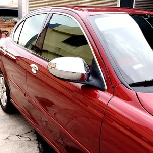 Chrome mirror covers backs for Jaguar X-Type 2001-2007 bright polished set pair - Picture 1 of 6