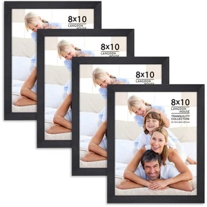 8x10 Picture Frame Set (Black, 4 Pack), Sleek & Classic, Fabulous Black 8x10 ... - Bild 1 von 6