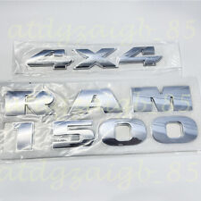Für Dodge 4X4 RAM 1500 Flache Schriftzug Badge Car Trunk Emblem Aufkleber Silber