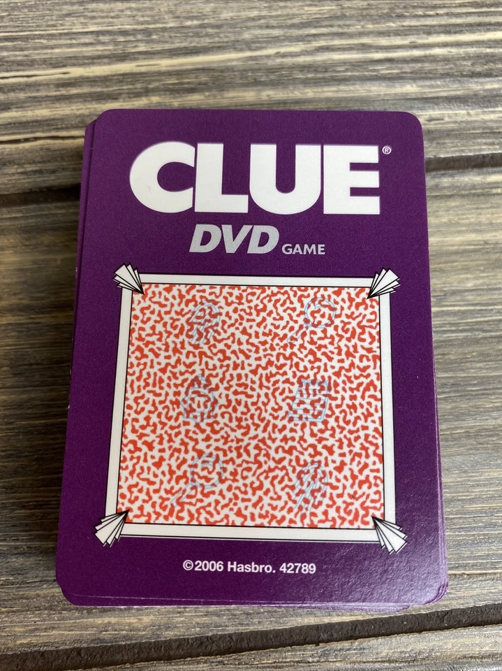 Hasbro 2006 Clue DVD Game Clue Cards  - Image 1 of 2