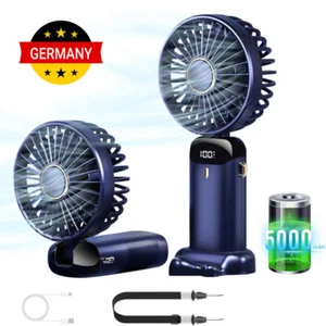 USB Ventilator Leise Mini Handventilator Tragbarer Fan Lüfter mit 5000Mah Akku - Bild 1 von 18