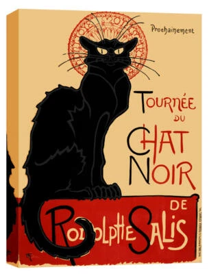 Epic Graffiti "Tournee Du Chat Noir Publicidad Vintage" Giclee Lienzo Pared Ar Foto 1 de 2
