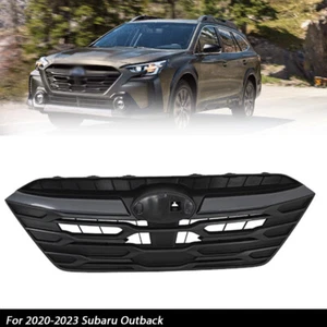 Fits For 2020-2023 Subaru Outback Full New Black Front Upper Grill W/Camera Hole - Picture 1 of 24