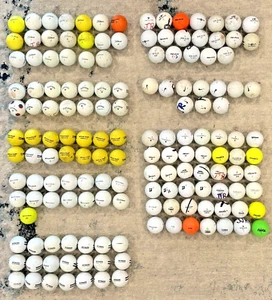Lof Of 155 Used AAA 3A Golf Balls - Callaway, Titleist, Top Flite, Strata & More - Picture 1 of 9