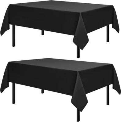 Rectangle Tablecloth - 60 x 84 Inch - Table Cloth 4 Foot Table 2-Pack - Image 1 of 4