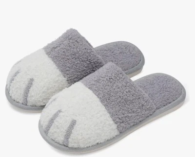 Lindas pantuflas con pata de gato para mujer - ¡Acogedoras, difusas y divertidas! ¡Nuevo! Foto 1 de 3