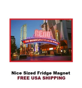 723 - Reno Nevada Travel Poster Fridge Refrigerator Magnet - Picture 1 of 1