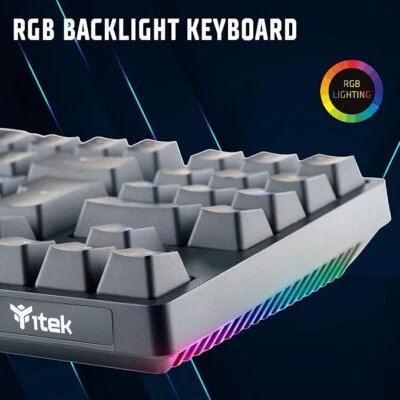 ITEK Tastiera Gaming X50 Meccanica Switch Blu OUTEMU RGB - 90 Tasti, Software - Immagine 1 di 4