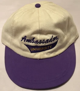 Gorra ajustable vintage Ambassador University California púrpura blanca - Imagen 1 de 10