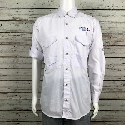 Camisa Leukemia Lymphoma Society Cup Regata Corrida à Vela 2012 Botão para Cima PEQUENA - Imagem 1 de 4