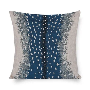 Throw Pillow Covers of Antelope Blue White Oil Painting Art Retro Decorative ... - Picture 1 of 7