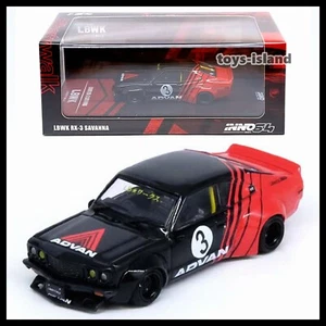 INNO64 1/64  LBWK LIBERTY WALK MAZDA RX3 SAVANNA " ADVAN LIVERY " - Picture 1 of 9