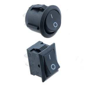 KCD1 On/Off Round/Rectangle Rocker Switch SPST Car Dash Boat AC 6A/250V 10A/125V - Picture 1 of 7