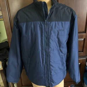 Chaps Insulated All Weather Jacket Coat Navy Sz XL Zip Front Closure Quilted - Picture 1 of 18