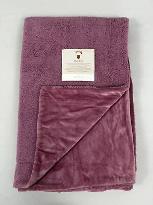 2x Edelzeit Lamm Plüsch Wendedecke Wohndecke XXL 170 x 220 cm Doppelpack, Mauve - Bild 1 von 4