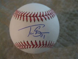 Travis Shaw Autogramm Rawlings OML Baseball JSA COA Boston Red Sox Blue Jays - Bild 1 von 4