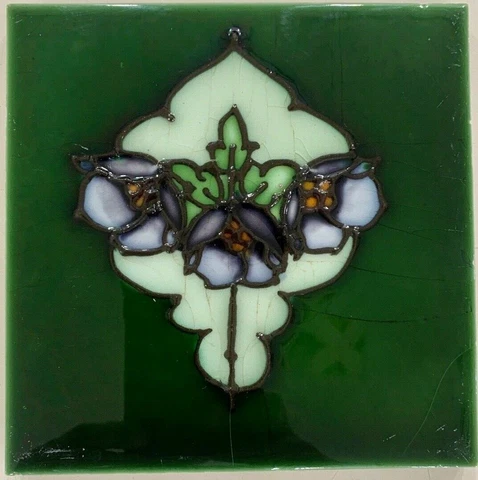 England Tubeline Tiles Antique Rare Vintage Art Nouveau Collectible 6 x 6 Inch Cover