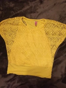 Top pequeño Juniors, marca Route, amarillo, aspecto de 2 piezas - Imagen 1 de 6