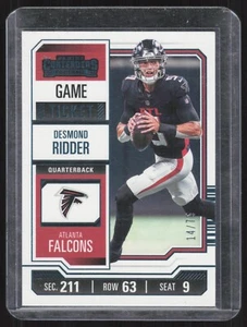 2023 Panini Contenders - Desmond Ridder #4 Red Game Ticket - Picture 1 of 2