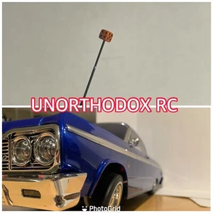 Redcat Sixty four Impala Jevries Rc Lowrider Pair Antenna Orange Dice - Picture 1 of 2