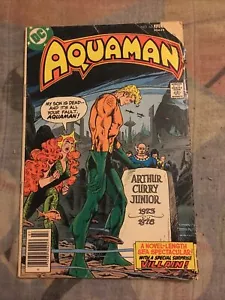 AQUAMAN #62 Death Of Arthur Curry Jr Aquamans Son DC COMICS 1978 - Picture 1 of 2