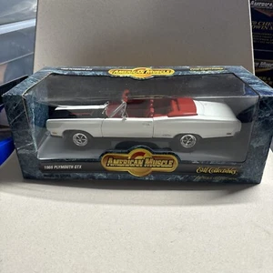 American Muscle 1969 Plymouth GTX 1:18 Scale New White/Black/Red 7249 - Picture 1 of 9