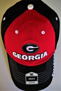 GEORGIA ADULT ADJUSTABLE LOW-PROFILE HAT CAP W/ LOGOS, BULLDOGS NICKNAME ON BILL - Picture 1 of 5
