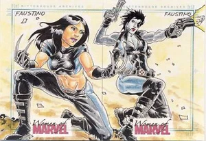 Tarjeta de boceto 2013 Women of Marvel Series 2 Faustino X-23 Domino - Imagen 1 de 1