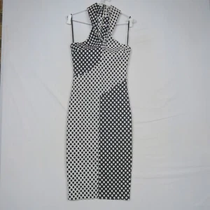 Bec & Bridge Womens Dress 8 XS Time Rider Halter Midi Polka Dot Black & White - Picture 1 of 8