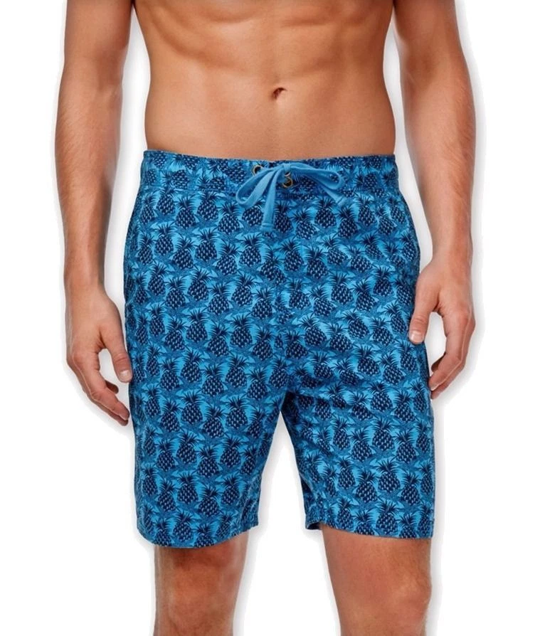 Nuevo Pantalón Corto de Tabla Impermeable Vintage Estampado de Piña Surf Azul Natación Parte Inferior M Foto 1 de 1