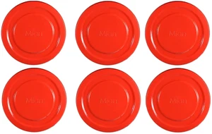Mian Red Plastic Lids Fits Luminarc Working Glass 6 Pack - Picture 1 of 12