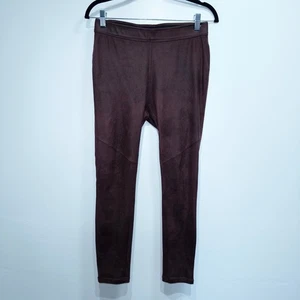Free People Wine Purple Midnight Faux Suede Leggings Size 27 - Picture 1 of 8