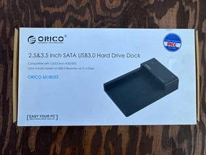 Orico USB 3 Dock SATA 3,5" 2,5" 6518US3 Disque Dur HD SSD OPEN BOX Livraison Gratuite - Photo 1/6