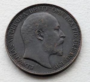 1907 FARTHING UNC - Picture 1 of 2