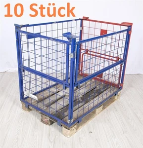 10x Grid Box Grid Box Storage Box Top Frame Euro Pallet Attachment Stackable - Picture 1 of 9