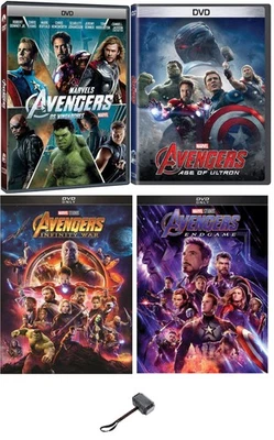 The Avengers Complete 4 DVD Movie Set Includes Avengers Ultron Infinity War New - Image 1 of 4
