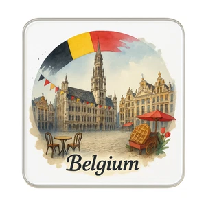 Belgium Fridge Magnet | Travel Souvenir Collectible Gift - Foto 1 di 2