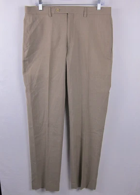 Lauren Ralph Lauren Dress Pants 33x32 Cream Khaki Straight Flat Front - Image 1 of 4