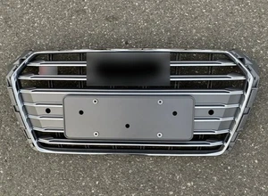 For Audi A4 B9 RS4 S4 Style GREY Front bumper Grille Mesh Hex Grill 2017-2019 - Picture 1 of 4
